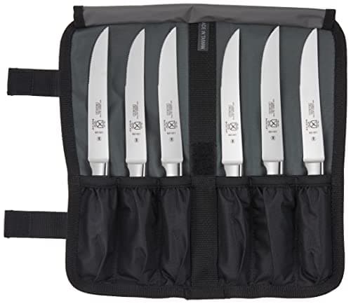 Mercer Culinary Mercer Culinary Genesis 7-Piece Forged Steak Knife Set (6 knives + roll)
